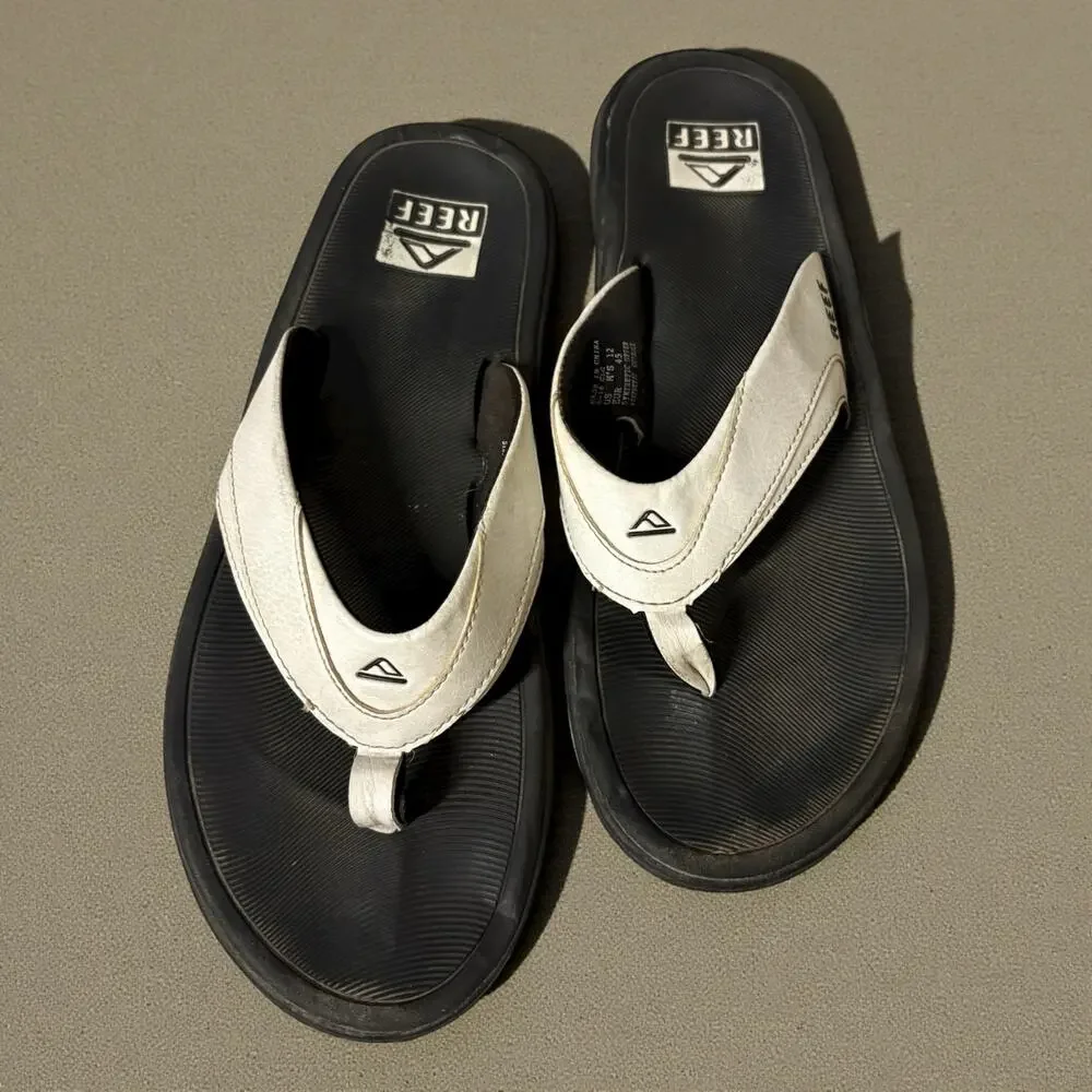REEF Black White Sandals Size Men 12